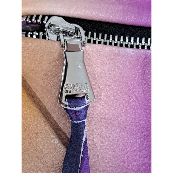 Aimee Kestenberg Gradient Leather Fanny Pack Ombre Adjustable Luxury Unisex - Picture 4 of 14